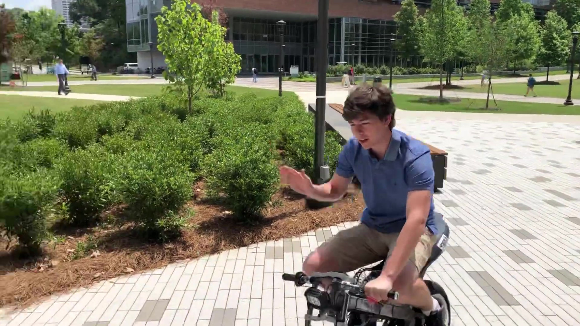ECE 4180 mini bike riding demo